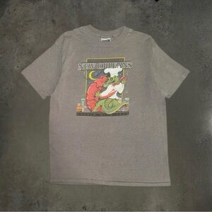 1989 Vintage New Orleans “Cookin With Jazz” Shrimp & Crocodile Romance Tee